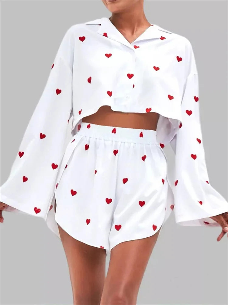 Tossy Casual Loose 2 Piece-Set Shorts Outfits Women’s Patchwork V-Neck Cropped Pullover And High Waist Shorts Female Sets 2024