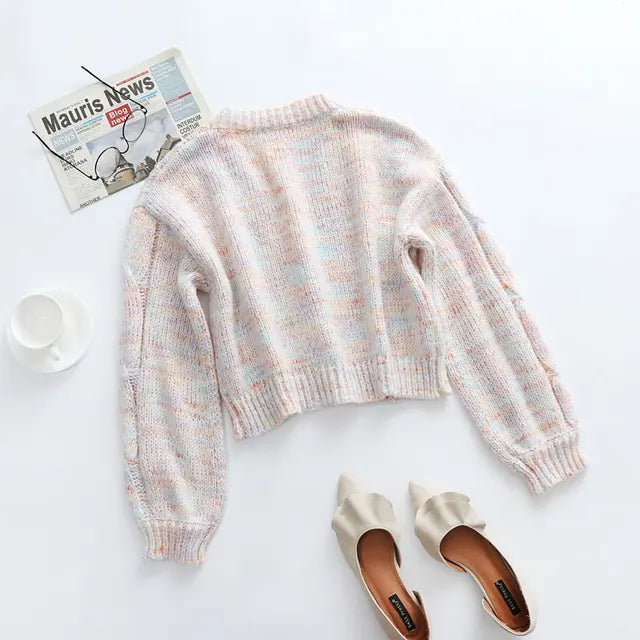 Tossy High Street Knitted Sweater 2 Piece Top And Vest Set For Women Cropped Long Sleeve Tops 2021 New Casual Cardigan Knitwear