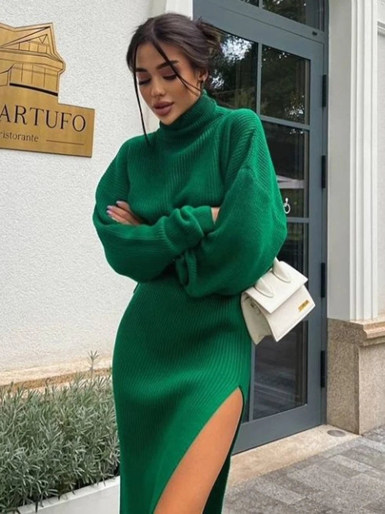 Tossy Knit Two Piece Sets Womens Outfits Casual Autumn Winter Turtleneck Sweater And Midi Skirt Sets Ladies 2023 Matching Sets