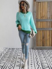 KASMERE KNIT SWEATER - TURQUOISE