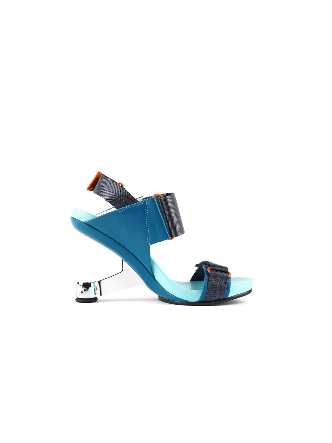 JadyRose | ZAYLA Turquoise Elevator Heel Strap High Heel Open Toe Sandals