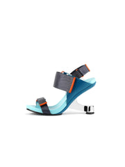 JadyRose | ZAYLA Turquoise Elevator Heel Strap High Heel Open Toe Sandals