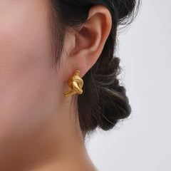 Twine Knot Gold Earrings