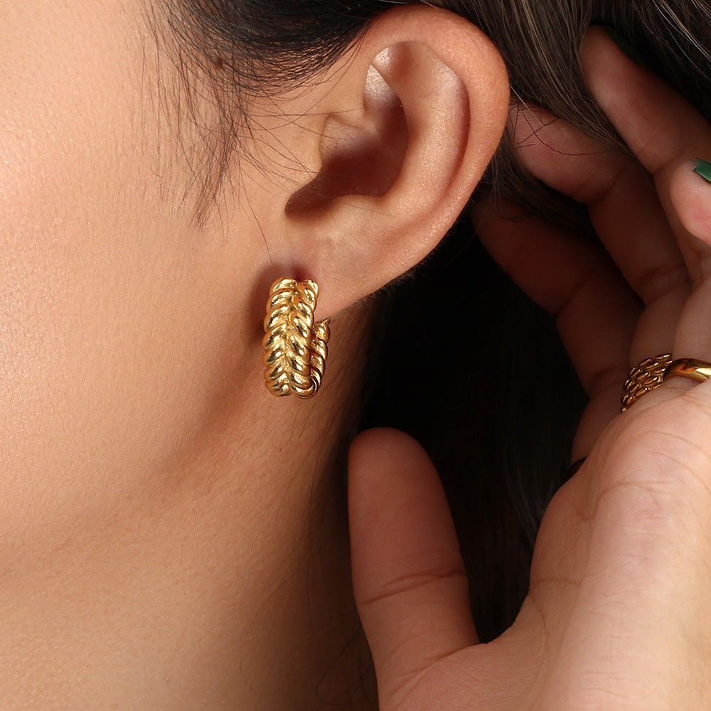 Twisted Luxe - Gold Rope Earrings