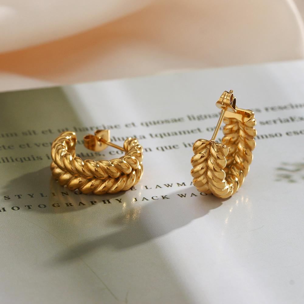 Twisted Luxe - Gold Rope Earrings