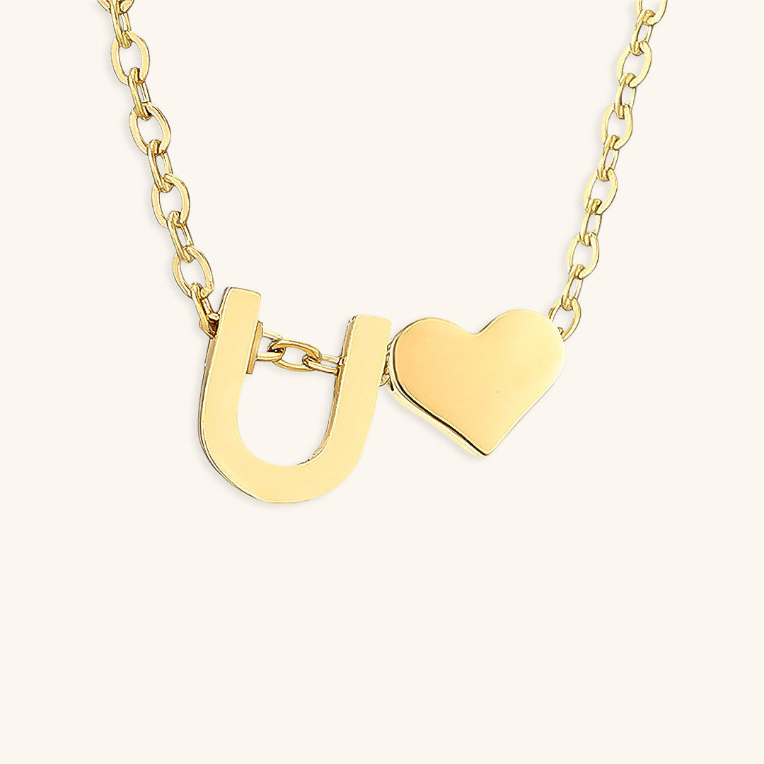 Heartfelt Initial - Gold Letter Necklace