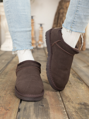 SMAIBULUN Ugg | Faux-Fur-Lined Suede Tasman Ankle Boot - Chocolate