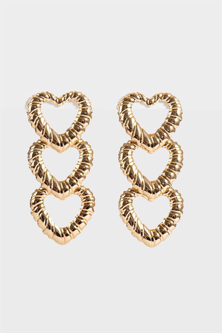 Heart Shape Metal Earrings