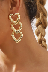 Heart Shape Metal Earrings