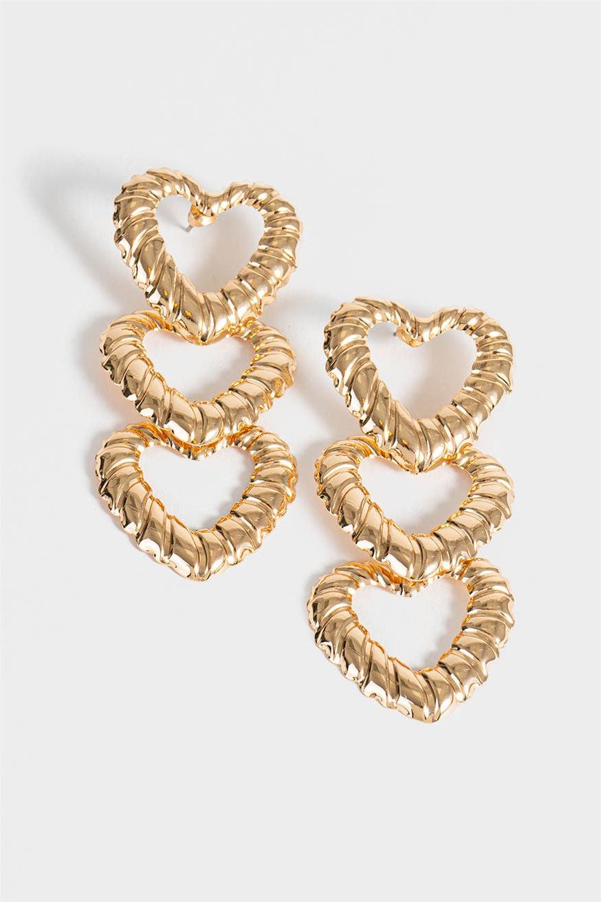 Heart Shape Metal Earrings