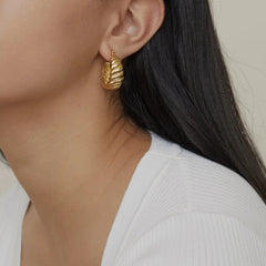 Valencia Swirl Gold Earrings