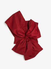 Vintage Red Bow Chic Cropped Top Vest For Women Y2K Irregular Backless Sleeveless Tops Female Elegant Sexy Christmas Party Looks