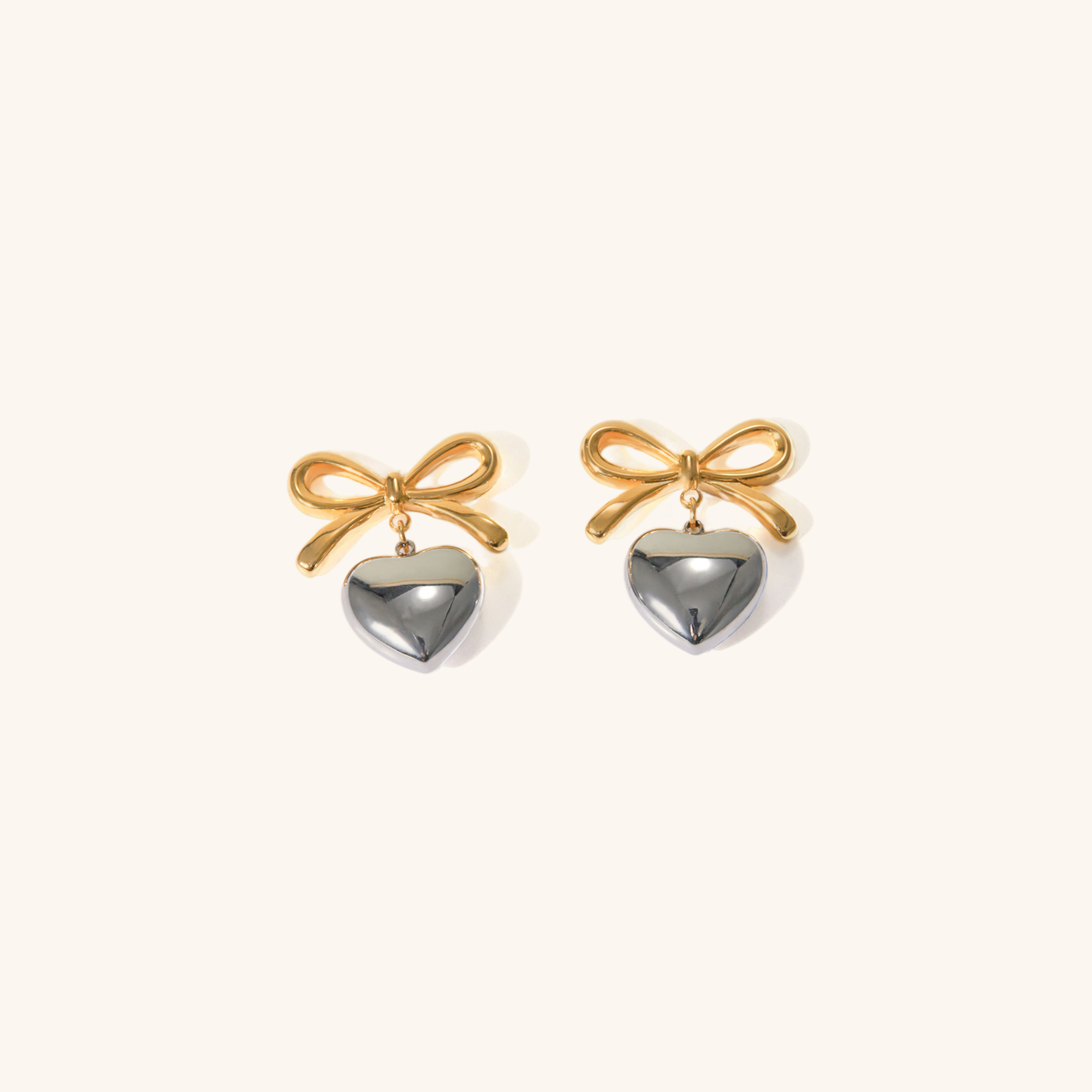 Vivienne Bow Heart Earrings