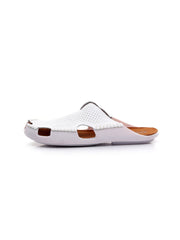 Maibulun | Perforated Cut-Out Genuine Leather Mule - White