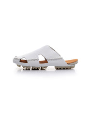 Maibulun | Massage Sole Cut-Out Genuine Leather Mule - White