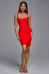 Willa Red Bandage Mini Dress