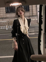 Women Elegant A-line Skirt Two Piece Set 2024 Spring New French Fashion Short Blazer Jackets Midi Skirt Outfits Female Suits