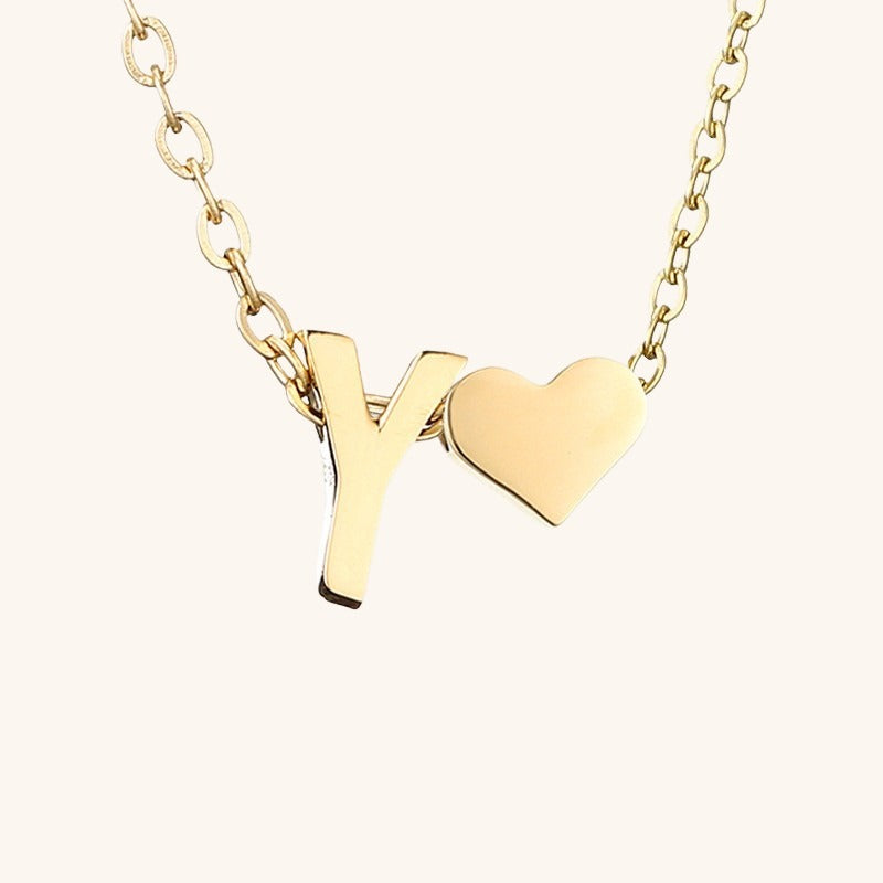 Heartfelt Initial - Gold Letter Necklace