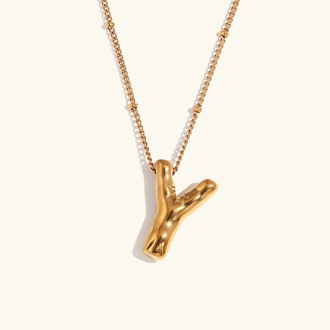 Airy Letter - Gold Initial Necklace