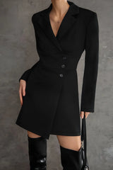 Your Next Obsession Black Mini Blazer Dress