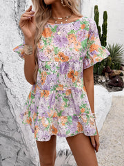 Emaline Floral Printed Mini Dress