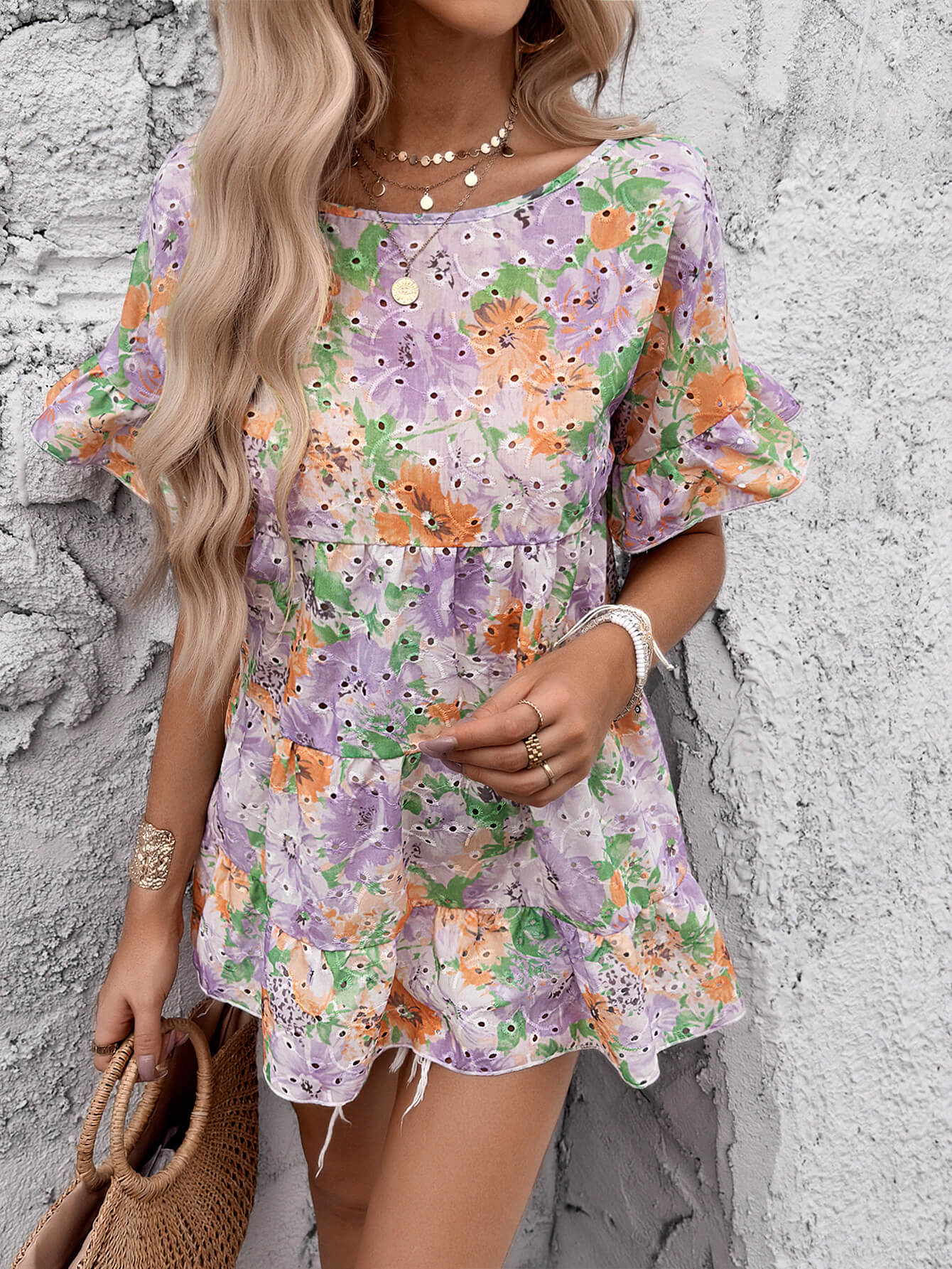 Emaline Floral Printed Mini Dress