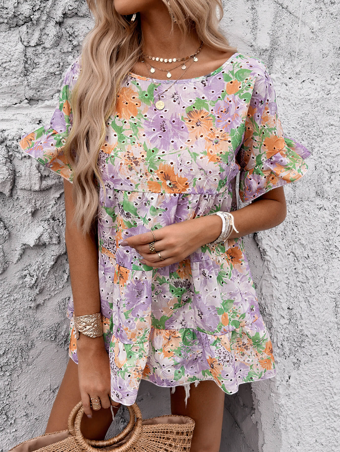 Emaline Floral Printed Mini Dress