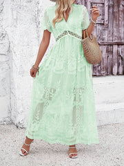 Iconic Entrance Lace Maxi Dress - Green