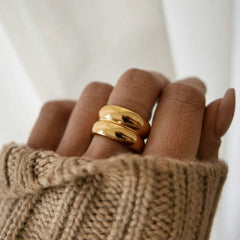 Zele Dual-Tone Band Ring