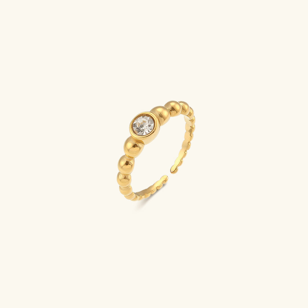 Zennie Beaded Gold Ring