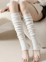 Wool Solid Color Leg Warmers Accessories