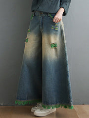 Original Split-Joint Column Wide Leg Jean Pants