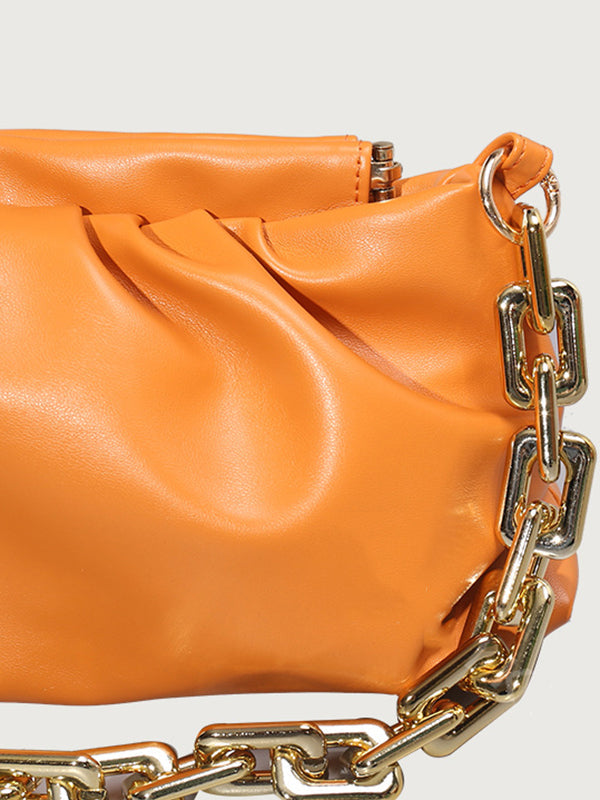 Chains Pleated Split-Joint Bags Handbags