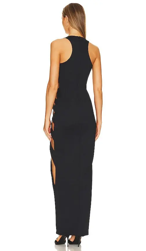 Bat Neckline Cut-out Midi Dress