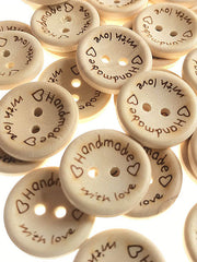 About 100Pcs Letter Printed Round Buttons Decoration Accessories