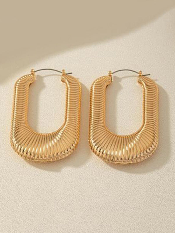 Geometric Solid Color Drop Earrings