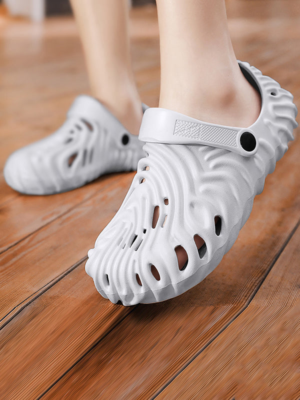 Hollow Round-Toe Crocs Slippers