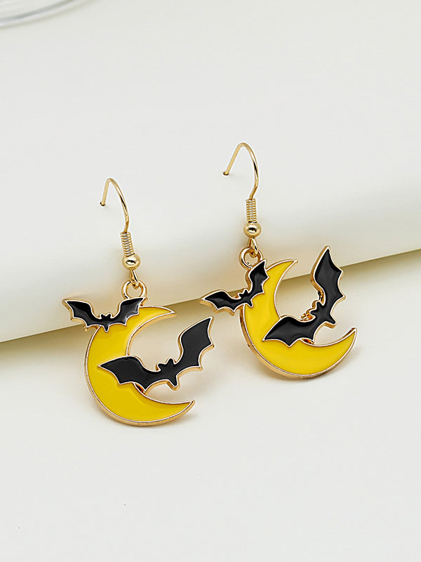 Geometric Halloween Drop Earrings