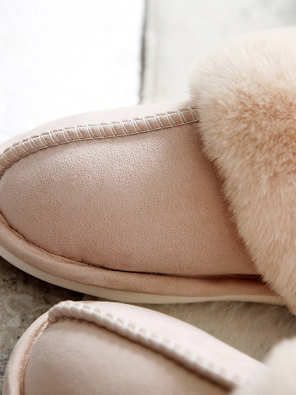 Indoor Warm Faux Fur Non-Slip Keep Warm Slippers