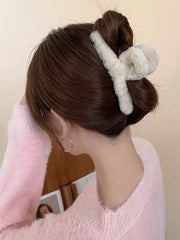 Solid Color Velvet Hair Clips