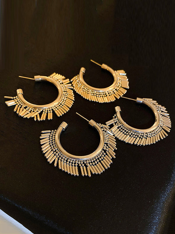 Geometric Tasseled Earrings Accessories