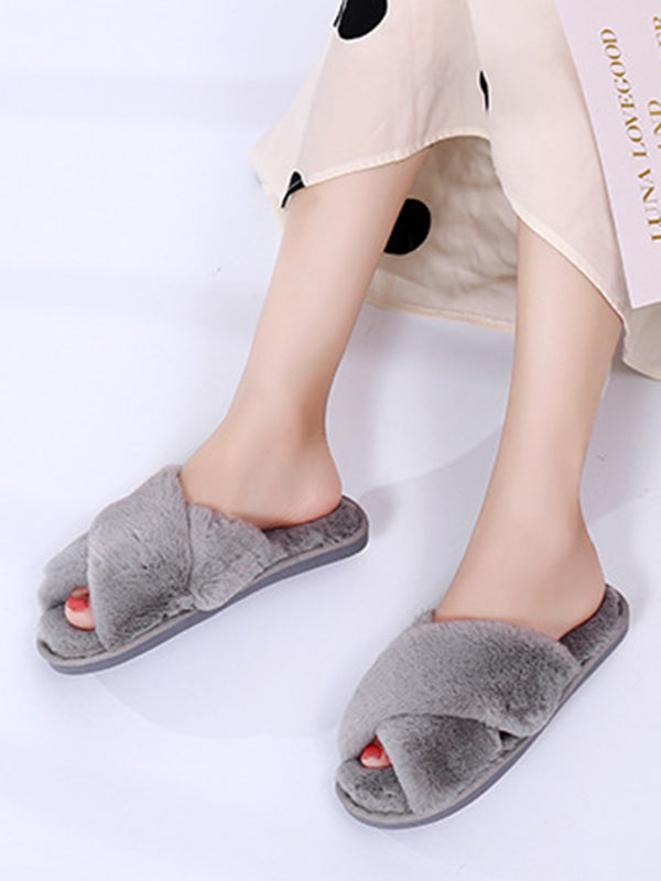 Open Toe Split-Joint Slippers