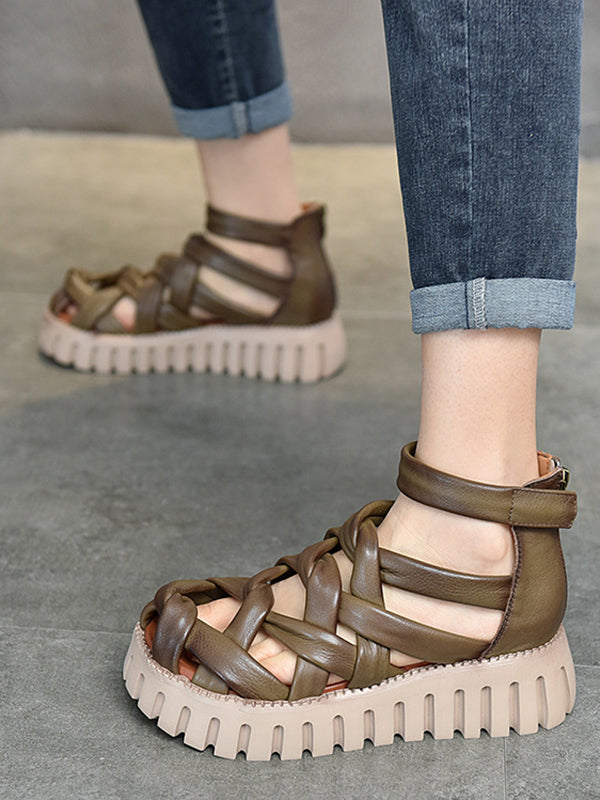 Casual Hollow Gladiator Shoes Platform Sandals