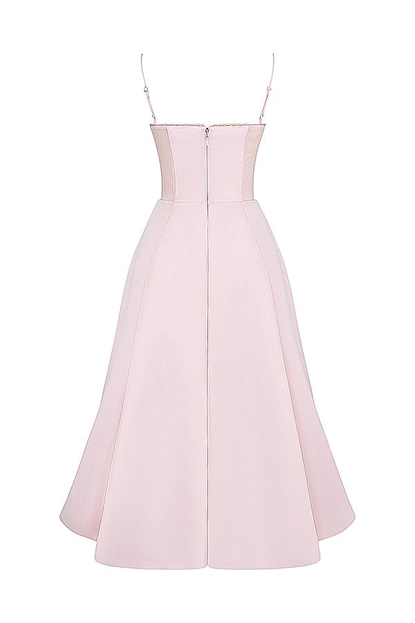 Suspender V-Neck Sleeveless Tutu Maxi Dress