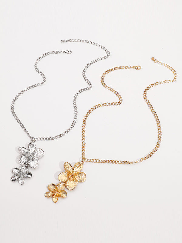 Flower Shape Necklaces Accessories + Rings Accessories