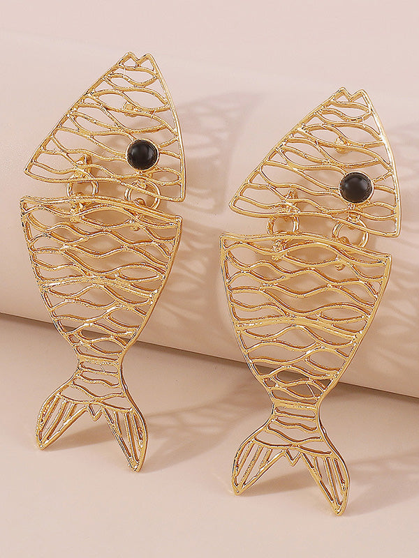 Animal Shape Hollow Drop Earrings