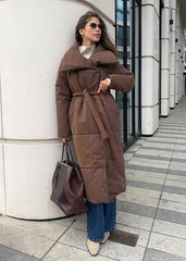 Plush Oversized Belted Puffer Coat