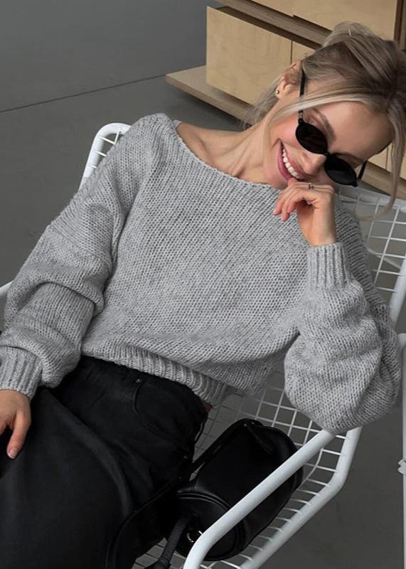 Chic V-Neck Backless Knit Sweater