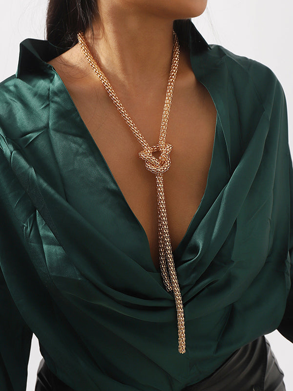 Chains Knot Tasseled Necklaces Accessories