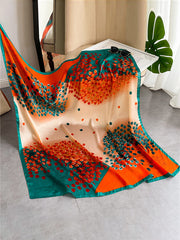 Leaves Print Sun Protection Shawl&Scarf